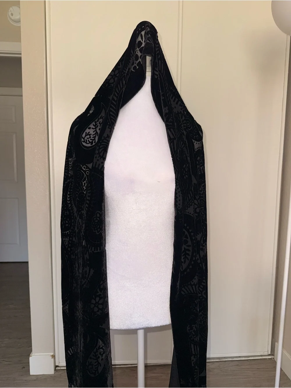 132. Black Velvet Fringe Wrap Skirt - Women Dresses
